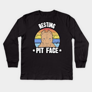 Resting pit face Kids Long Sleeve T-Shirt